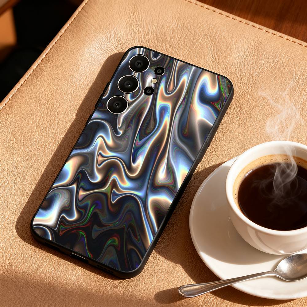 C-Carbon F-Fiber Pattern Painting Phone Case For Samsung S26,S25,S24,S21,S22,S23,S30,Ultra,S20,FE,Lite,10,9,Black Cover