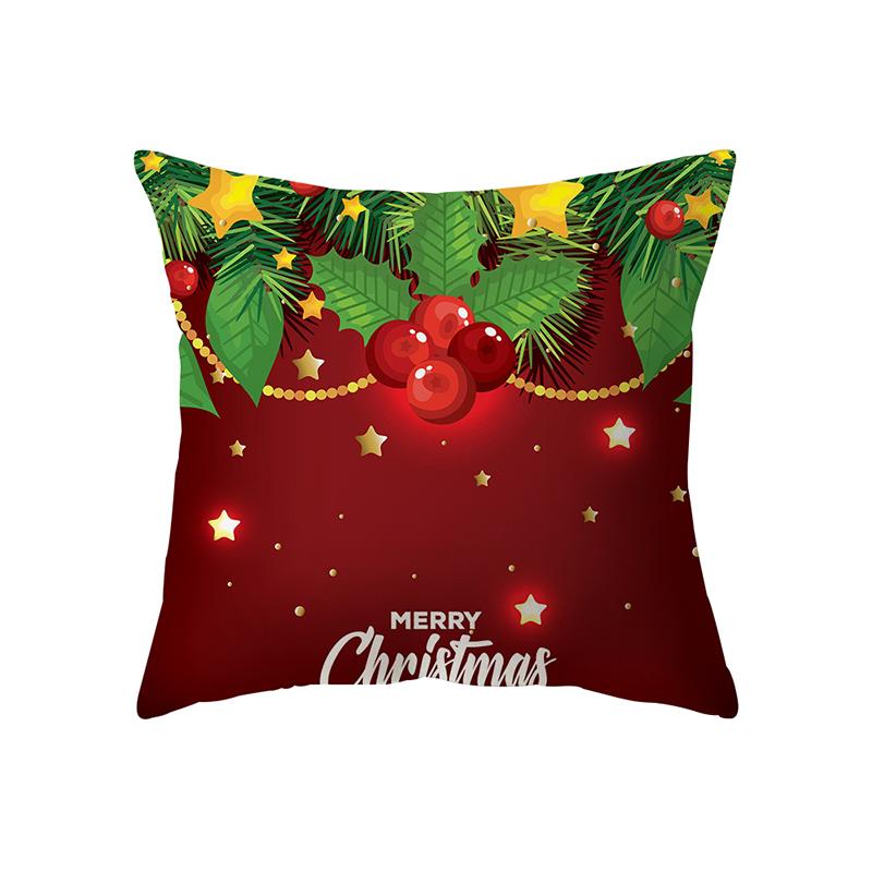 Home Decoration Merry Christmas Santa Claus Print Pattern Cushion Cover Home Living Room Sofa Decoration Pillow Pillow Cover