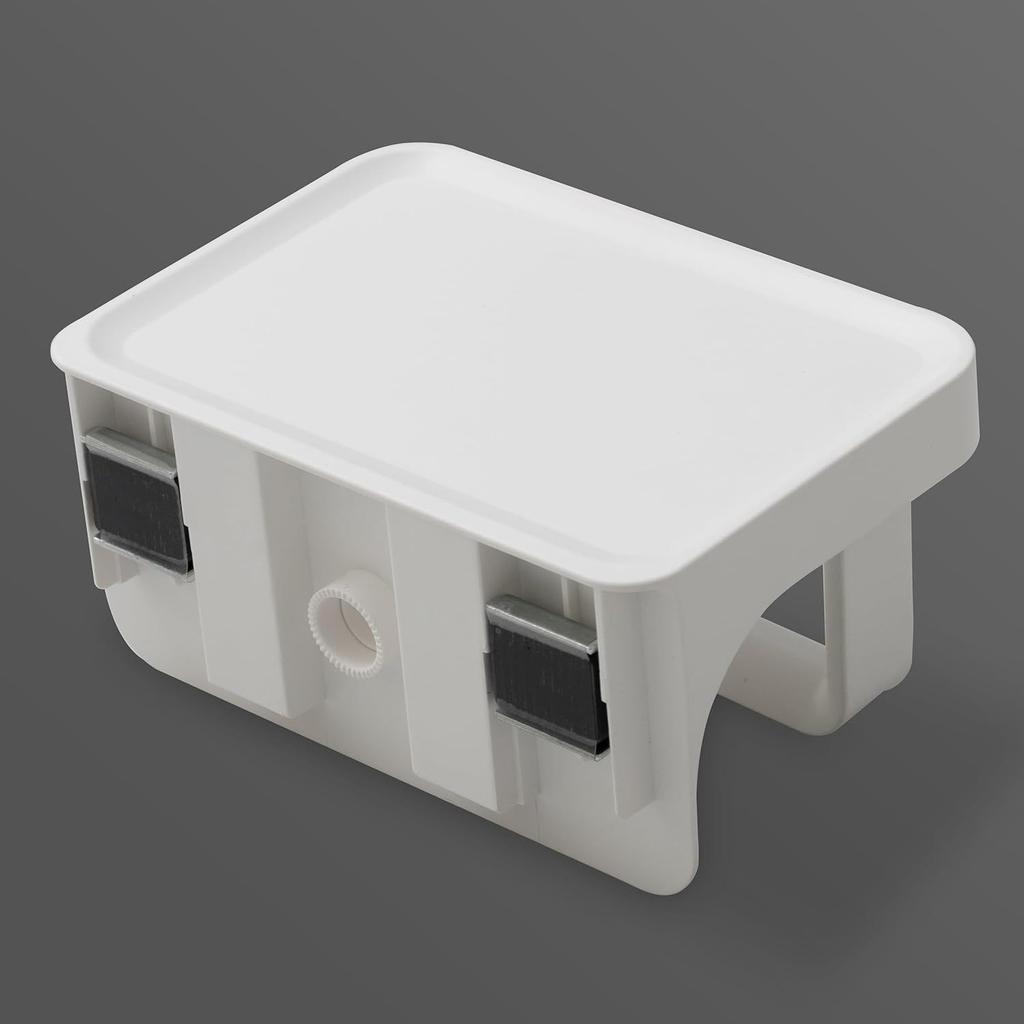 ABS Plastic Toilet Paper Holder for Bathroom/Magnetic and Shelf-Adhesive Tissue Paper Roll Holder Stand for Toilet - Pack of 1 (White)