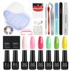 PHOENIXY UV LED Nail Lamp Nail Dryer Varnish Gel Nail Polish Set Manicure Kit Base Top Coat and Soak-off Nail Art Tool Sets Starter Kit