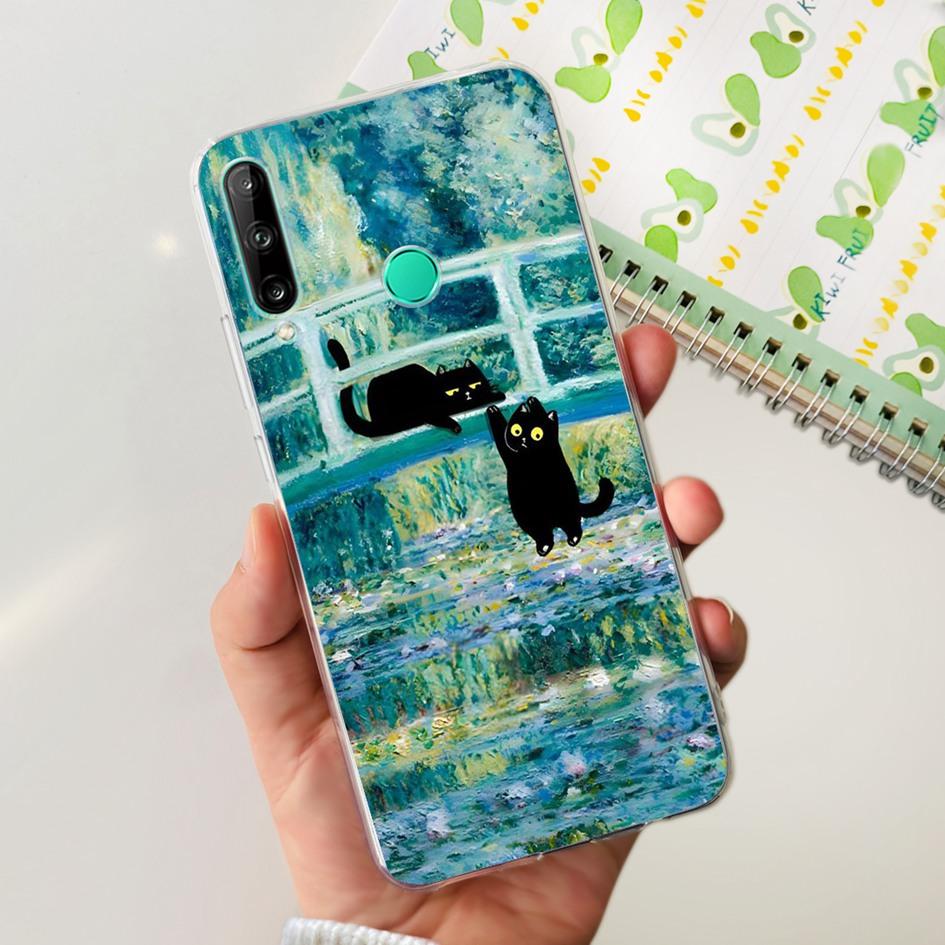 For Huawei Y7p 2020 Case Honor 9C Silicone Cover Fashion Butterfly Clear TPU Fundas For Huawei P40 Lite E ART-L28 ART-L29 Bumper
