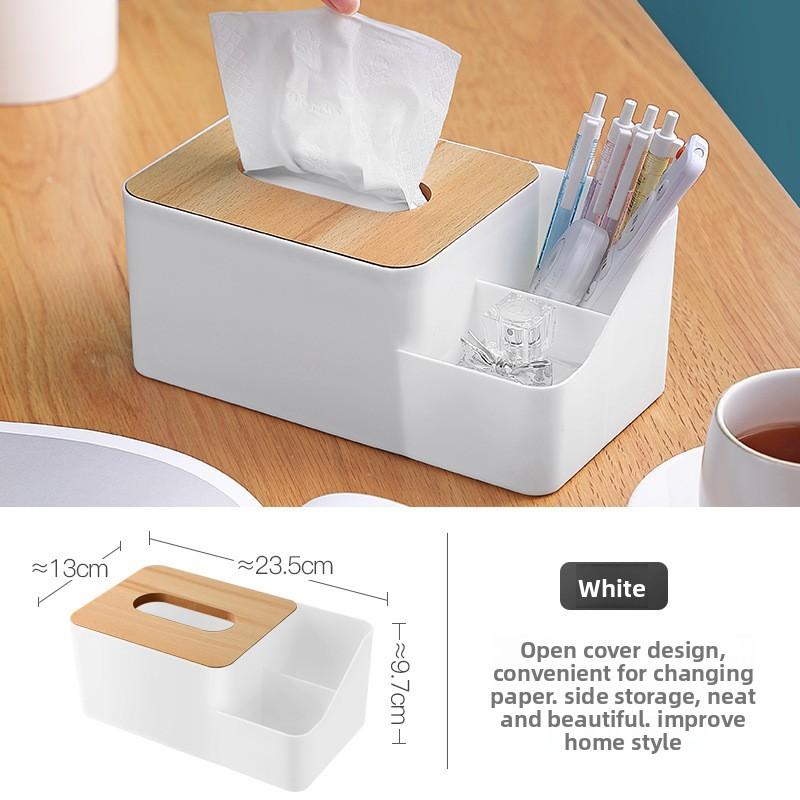 Tissue Box, Tissue Box, Modern Living Room and Dining Room, Simple and Creative Remote Control Storage Box, Separated Household Storage Box