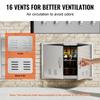 BBQ Access Door, 762x533 Mm Double Outdoor Kitchen Door, Stainless Steel Flush Mount Door, Wall Vertical Door with Handles and Vents, for BBQ Island,
