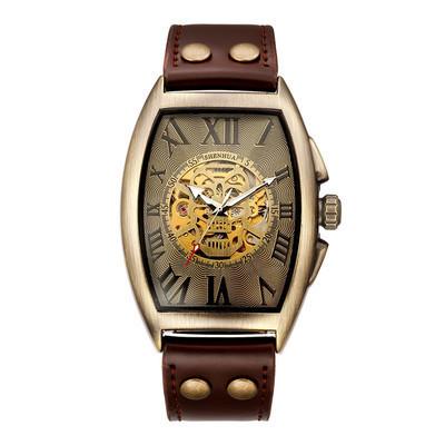 Shenghua Shenhua 9268 Cinturino per Orologio Meccanico da Uomo Fibbia a Rivetto Moda Orologio da Uomo in Bronzo