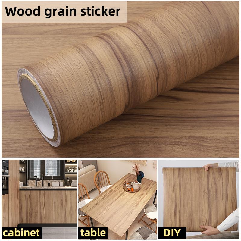 5 metri, autocolant lemn, autocolante renovare dulap, hârtie de contact, tapet autoadeziv, impermeabil, tapet texturat, Larg a