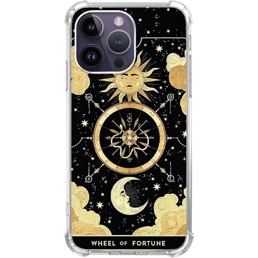 Red Christmas Snowflakes Phone Case Compatible with iPhone 14 Pro Max, Aesthetics Christmas Snowflakes Silicone Shockproof TPU Bumper Protective