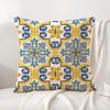 Greek Vacation Style Cushion Cover Natural Linen Organic Fabric Double-Sided Printing Sofa Home Decor Gift Pillow Cover