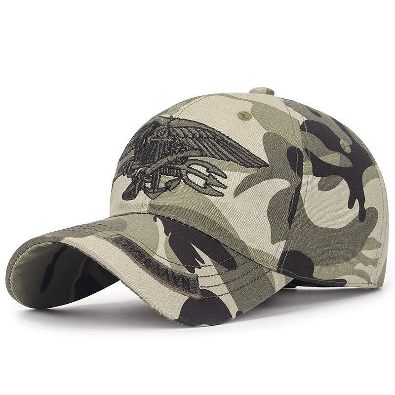 Spring and Autumn Hats Camouflage Style Soft-top Baseball Hats Cotton Outdoor Sunshade Baseball Hats for Men and Women