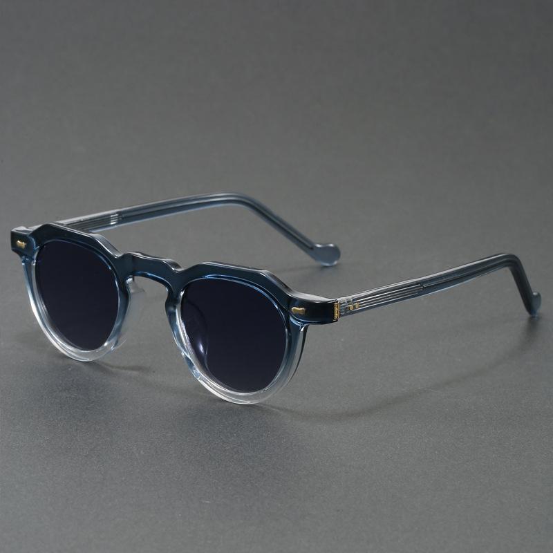 Vintage Round Frame Sunglasses Women Men UV400 Sturdy New Trends for Men Sunscreen Sunglasses Women Punk Propionic Fake Glasses