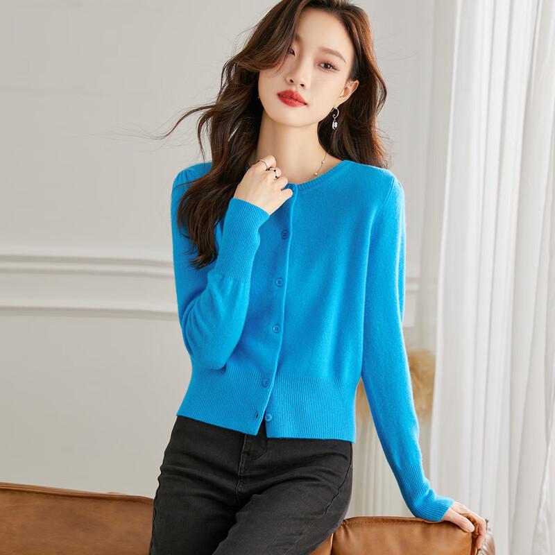 Srcr Women's 100% Wool Knit Cardigan