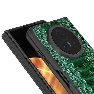 For Honor Magic V3 5G Case Genuine Cow Leather Coated Hard PC Phone Cover