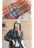 Women's Retro Plaid Long Sleeve Shirt - Spring/Autumn Loose Fit, Korean Style Casual Jacket