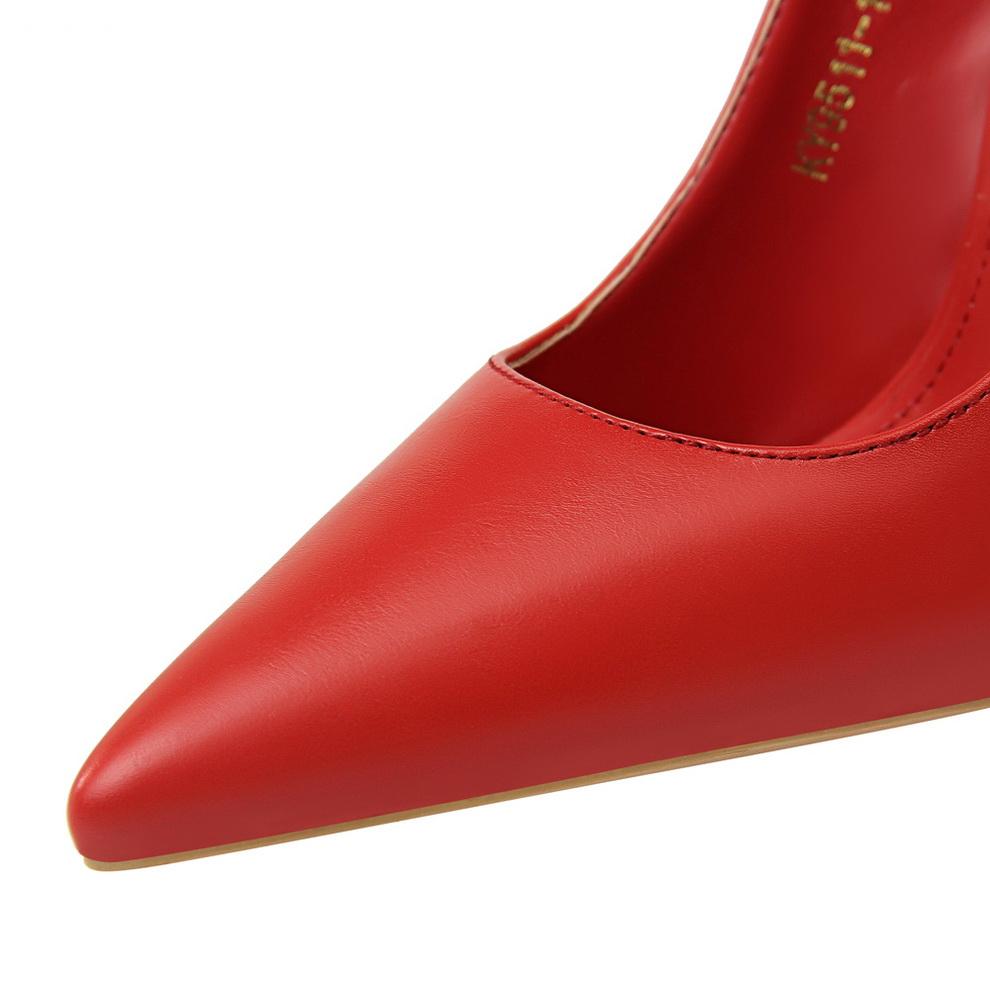 Bigtree Damenmode, einfacher Sommer-High-Heels, dünner Absatz, hoher Absatz, flacher Mund, spitzer sexy Einzelschuh