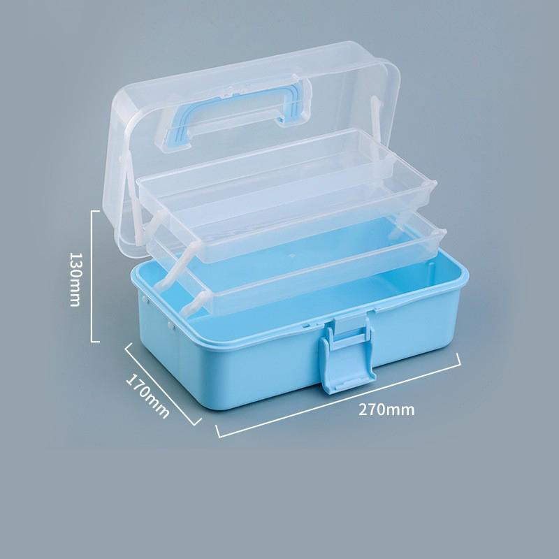 Estojo de Transporte Art Toolbox de Três Níveis – Organiza pincéis, tintas, paletas e outros materiais de arte com armazenamento categorizado.