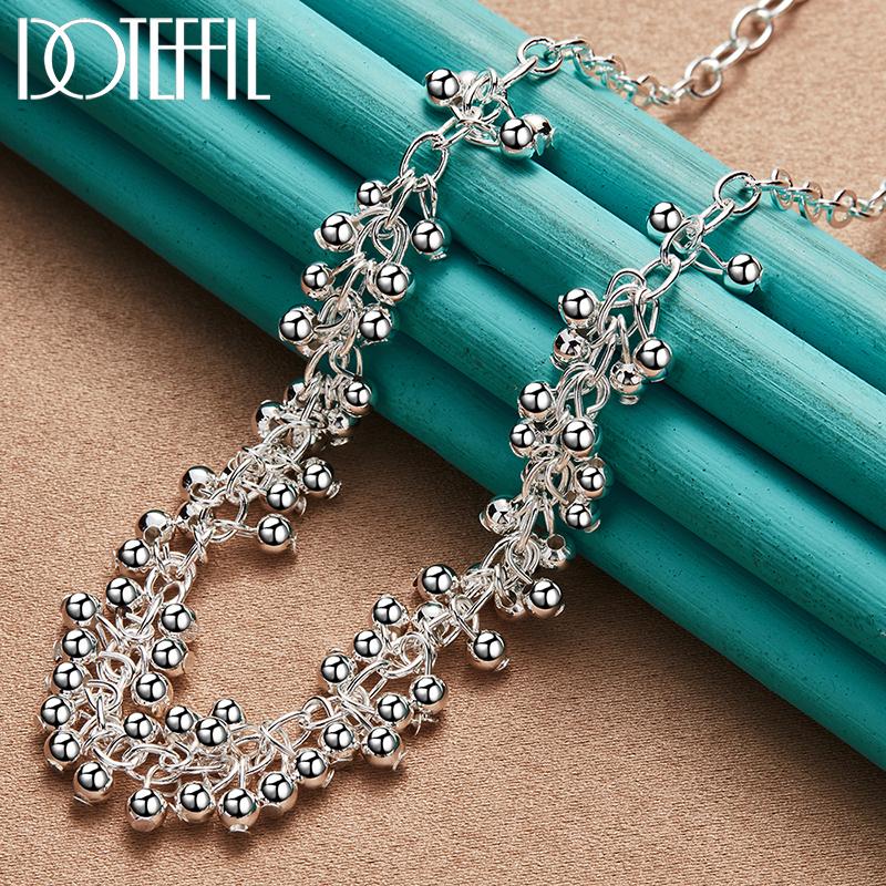 Collana URMYLADY In Argento Sterling 925 Con Perline Lisce A Forma D'uva, Stile Vintage, Fatta In Cina - Foto 3
