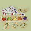 Wooden Montessori Early Education Fruit Vegetable Pairing Puzzle Kids Color Recognition Game Educational Toys For Children