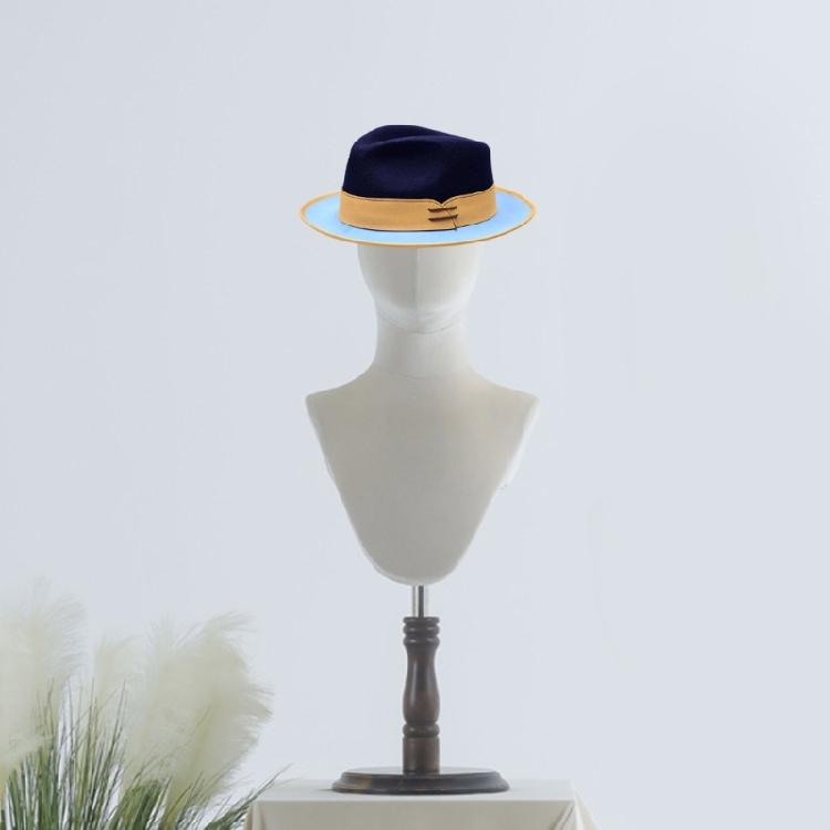 Multiuse Wool Fedoras Color Blocked Patchwork Top Hat For Men And Women Unisex Cosplay Party Costume Accessories Hat