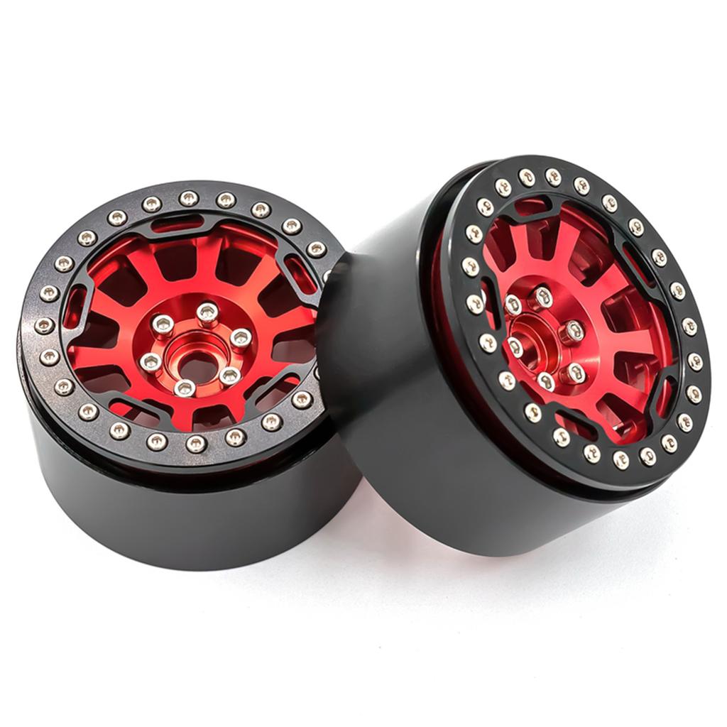 Aluminum Alloy Wheel   Beadlock 2.2in Wheel  S Hub 4pcs Replacement for 1Celsius10 1Celsius8   90046 90047 RR10 RC Car