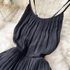 Sexy Backless Sling Skirts High Sense Vacation Wear Waist Hugging Slimming Mopping Floor Long dress Seaside Beach dress