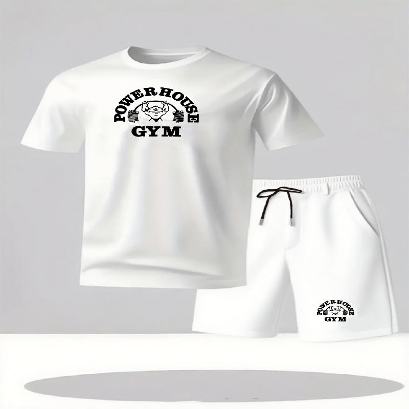 Men's set 2026 summer men's clothing casual T-shirt+shorts two-piece set men's short sleeved breathable sports set two-piece set