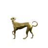 Antique Solid Brass Dog Figurine 1Pcs Copper Miniature Animal Sculpture Modern Home Shelf Display
