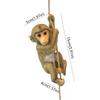 Handmade Monkey Hanging Ornament Cute Animal Statue Garden Climbing Monkey Figurine  Home Decor