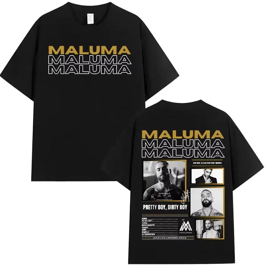 Rapper MALUMA 2026 Album Grafik T-Shirt Herren Damen Hip Hop Retro Stil Kurzarm T-Shirt Mode T-Shirts Streetwear
