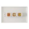 Multipurpose 3RCA Wall Plate Gold Plated 3RCA AV Media Wall Outlet Plates  Home Theater