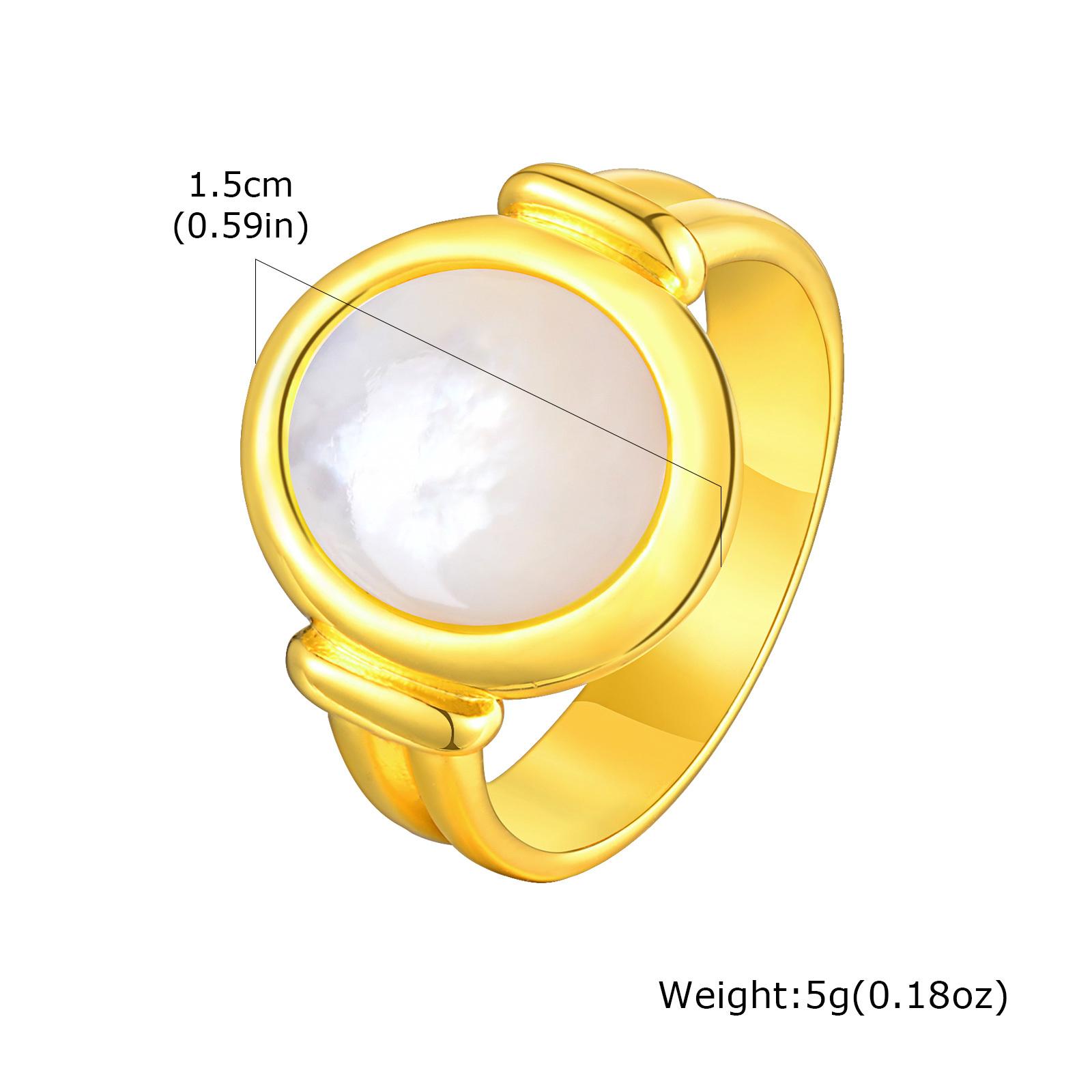 Gold Color Shell Ring for Men Women,The US Size 6 Tail Ring Little Finger Ring,Chic Dainty Jewelry Gifts 6