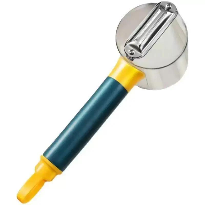 

Многофункциональный скребок из нержавеющей стали, ручная овощечистка с контейнером для хранения, овощерезка для фруктов для кухни, яблочная картофелечистка