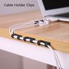 Cable Holder Clips 20Pcs Cable Management Cord Organizer Clips Silicone Self Adhesive For Desktop Office Home