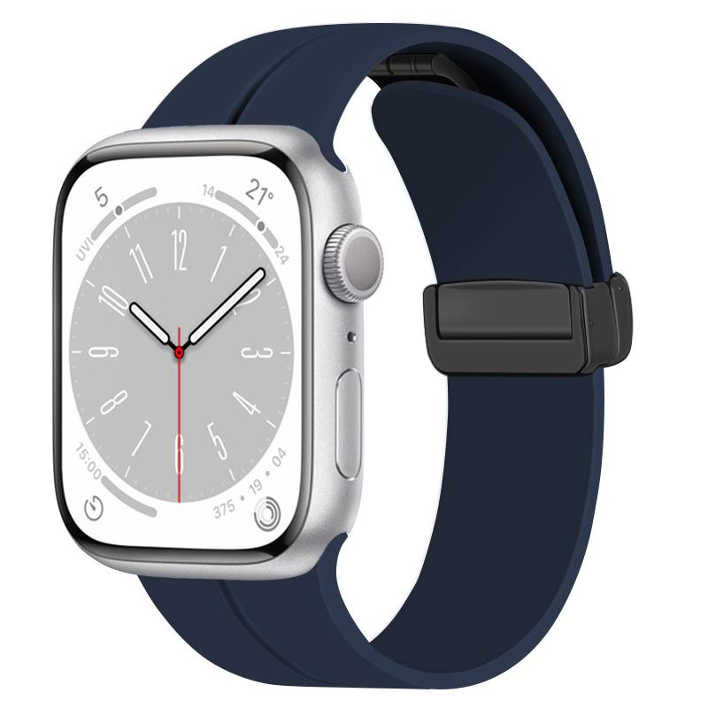 Applicable Applewatch Strap Liquid Silicone Magnetic Buckle Strap S1/S1 Ultra Apple Watch Silicone