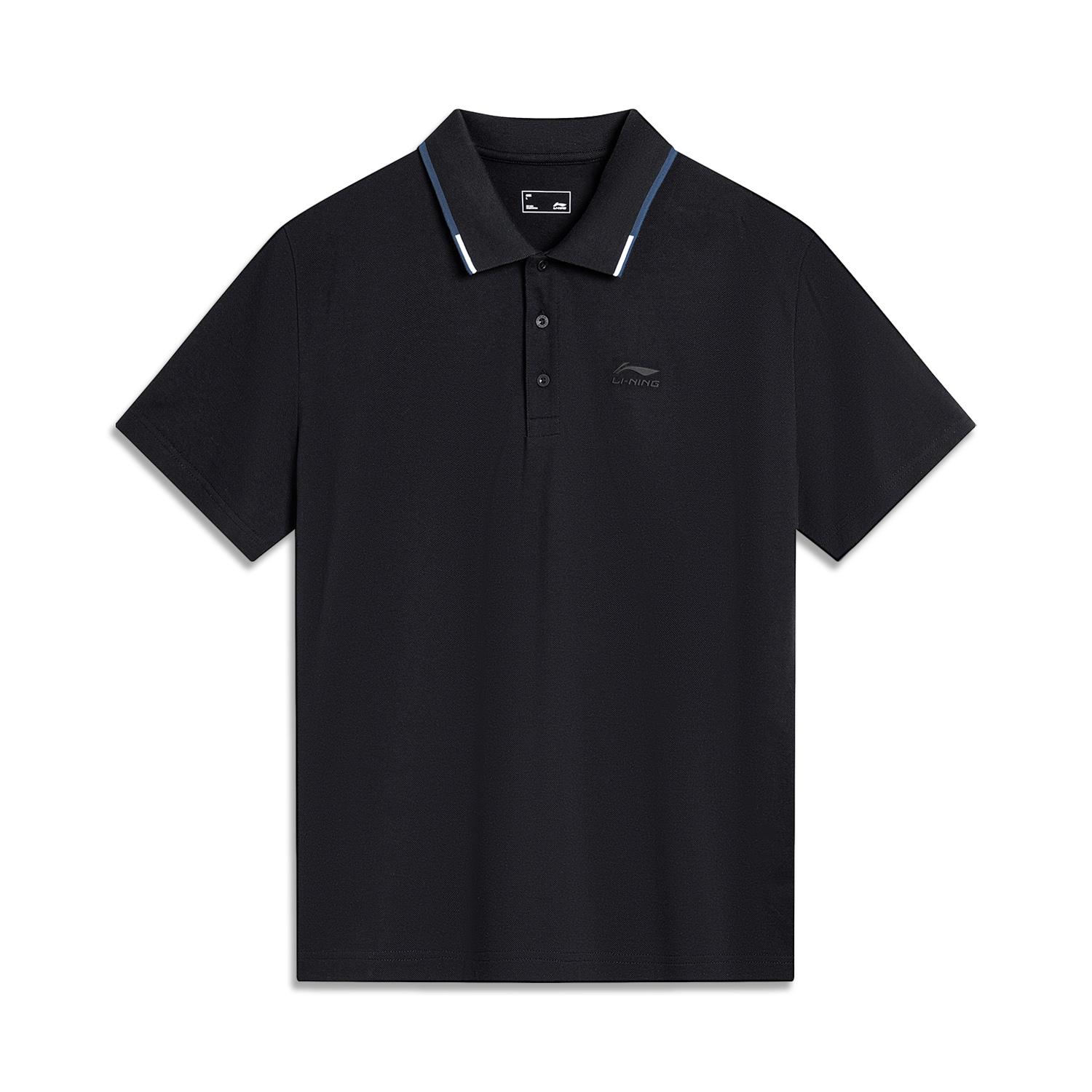 

Li Ning Серия спортивной моды Однотонная Удобная Универсальная Дышащая Повседневная Футболка-поло с коротким рукавом Мужские топы Черный APLU165-3 M