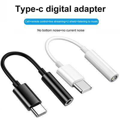Type C To 3.5mm Jack Aux Adapter Type-C 3.5 Mm Jack Audio Cable Phone Accessories Cable Adaptador Type C USB C Adapter Earphones
