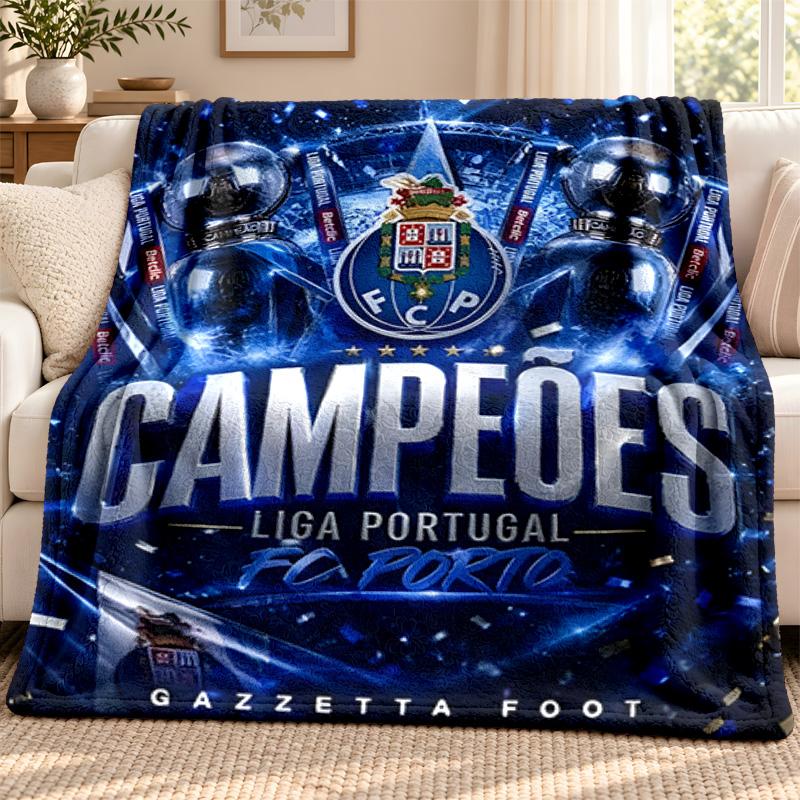 FC Porto blanket Flannel Blanket Soft Cozy Plush Throw for Sofa Bed Lightweight Home Decoration Outdoor camping