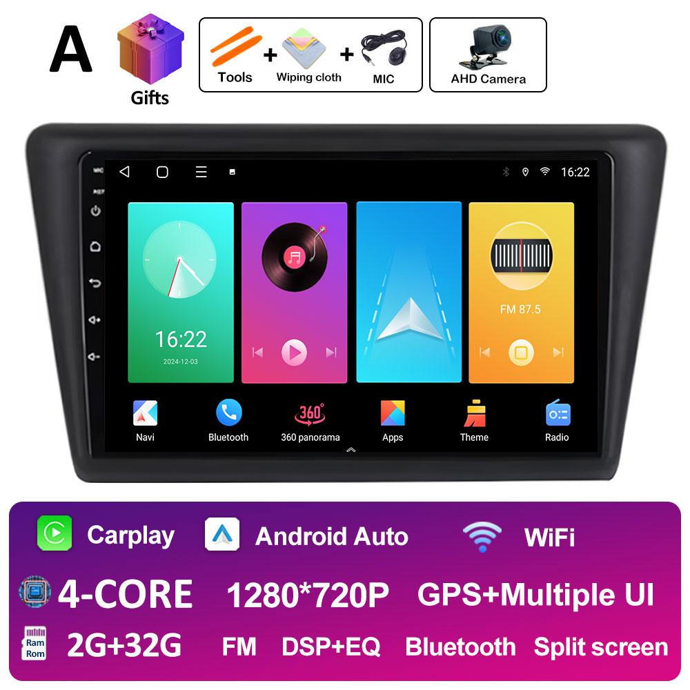 Android Auto pentru VW Skoda Rapid 2013 2014 2015 2016 2017 2018 2019 Seat Toledo 2015 - 2018 Wireless Carplay QLED Ecran IPS WIFI