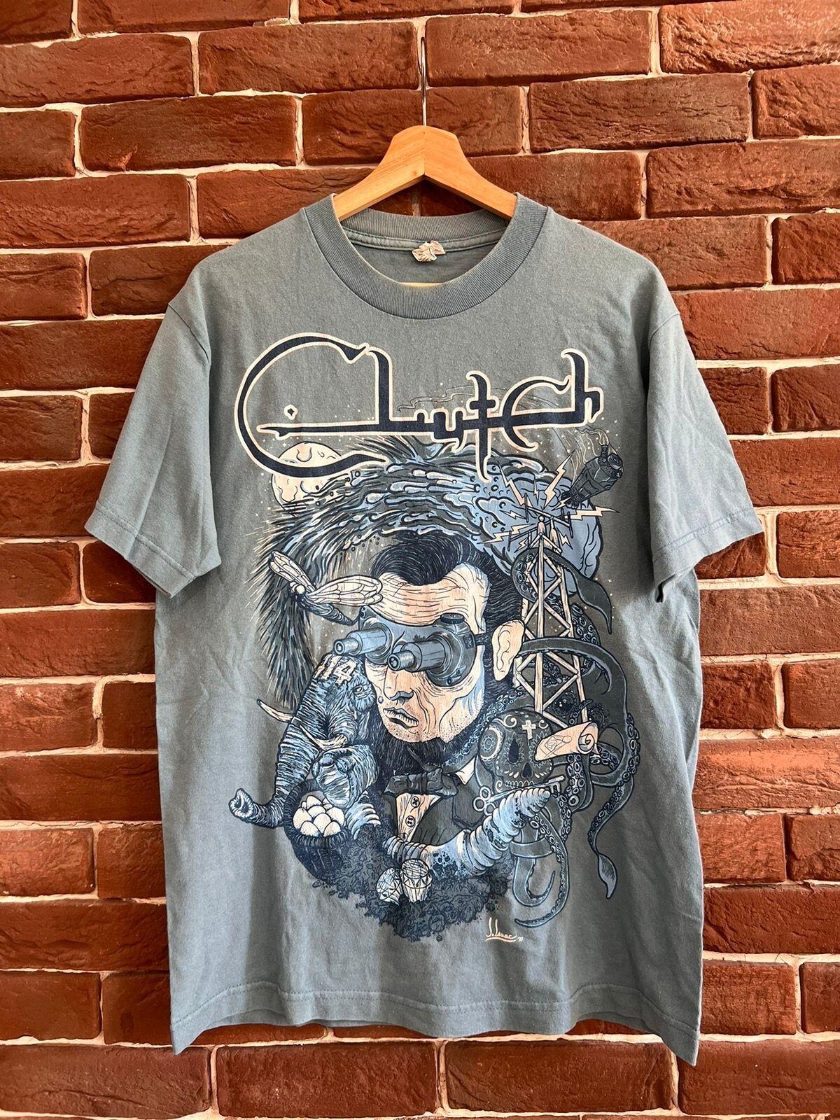 Rare 00s Vintage Clutch Rock Band Y2K Hype Metal Unisex T-Shirt M