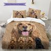 Amerikanischer Cocker Spaniel Muster Bettwäsche Steppdecke Set Steppdecke Bezug Kissenbezug Heimdekoration Geschenk (1 Bettbezug + 2 Kissenbezüge, ohne Füllung)