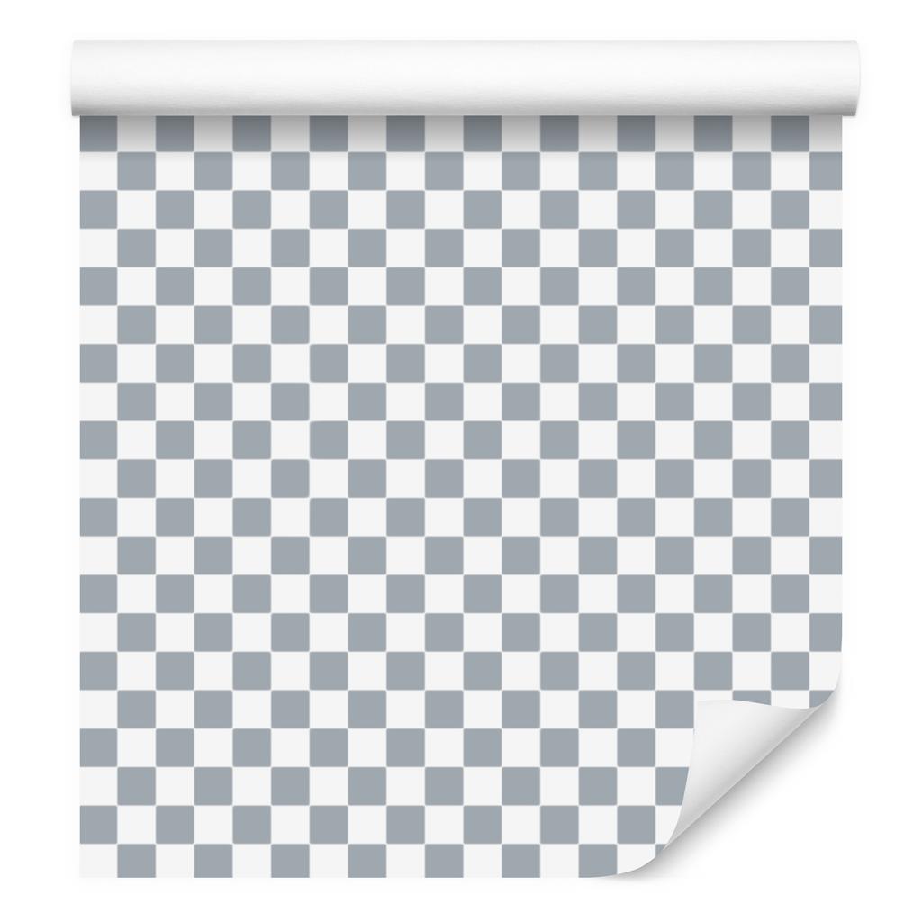 Checkerboard wallpaper light gray, white and gray 50x1000