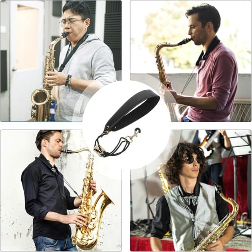 Phyxiul Saxophone Neck Strap, Adjustable, with Metal Hook, Anti-Slip, Ergonomic Design, Reduces Fatigue, and Reduces Strap Wear for Adults and Childre