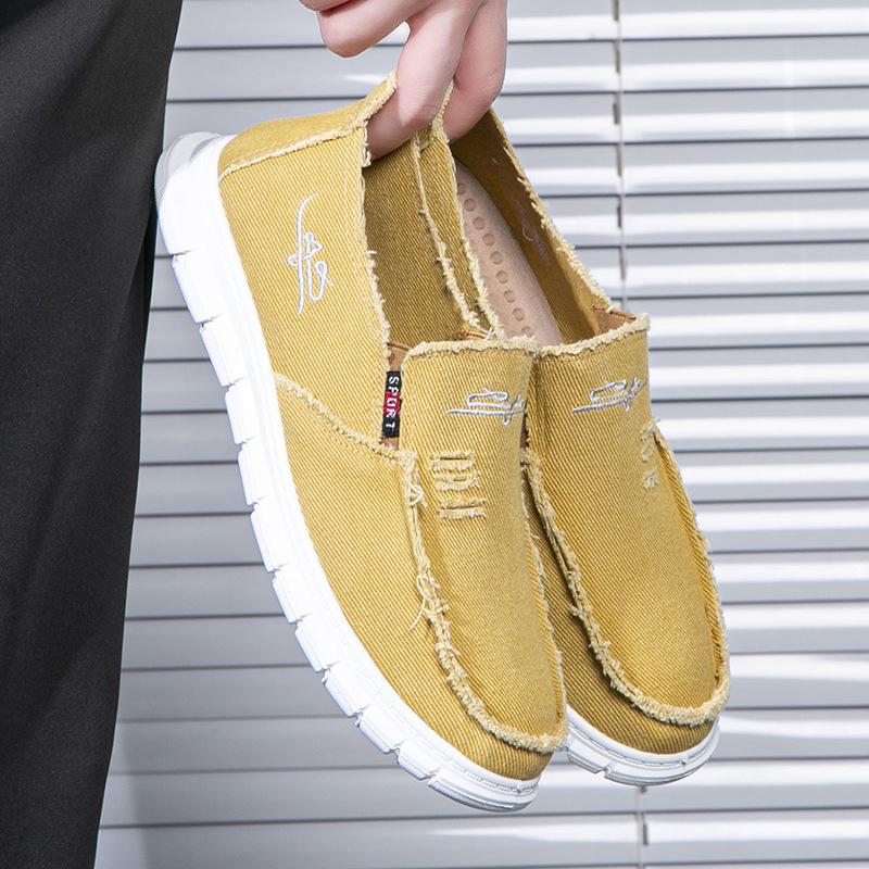 Herren gewaschene Stoffschuhe Herren Stoffschuhe Herren Bettlerschuhe rutschfeste und verschleißfeste Freizeitschuhe Segeltuchschuhe Herren Arbeitsschuhe