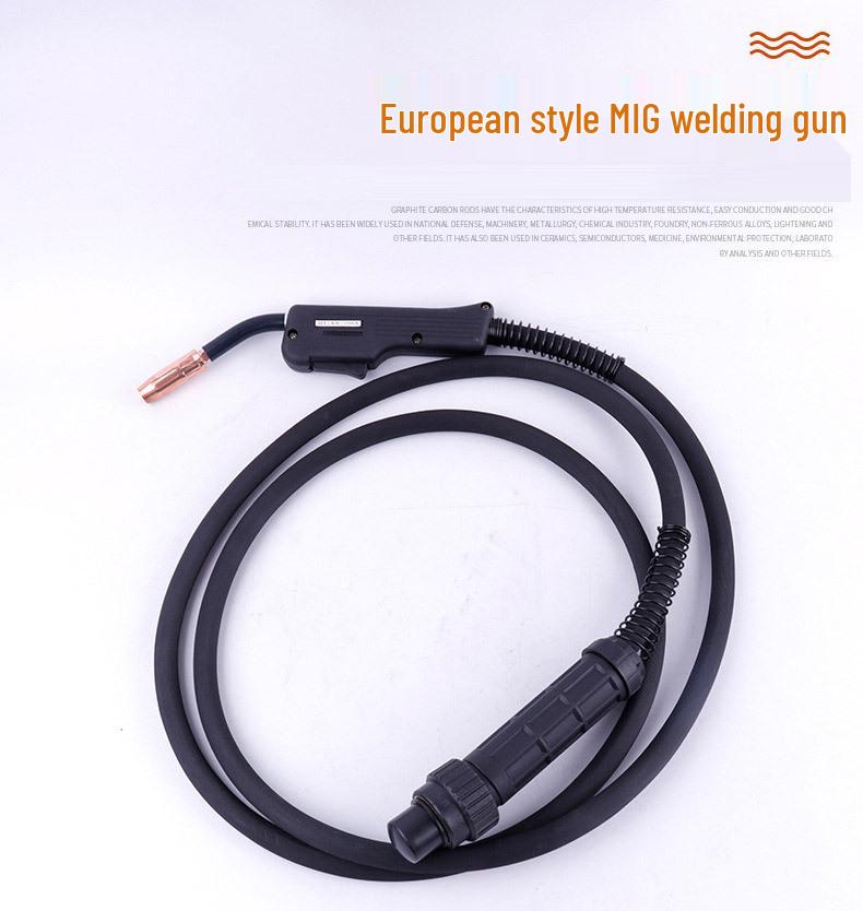European Style 200A MIG Welding Gun Assembly with Extended Handle