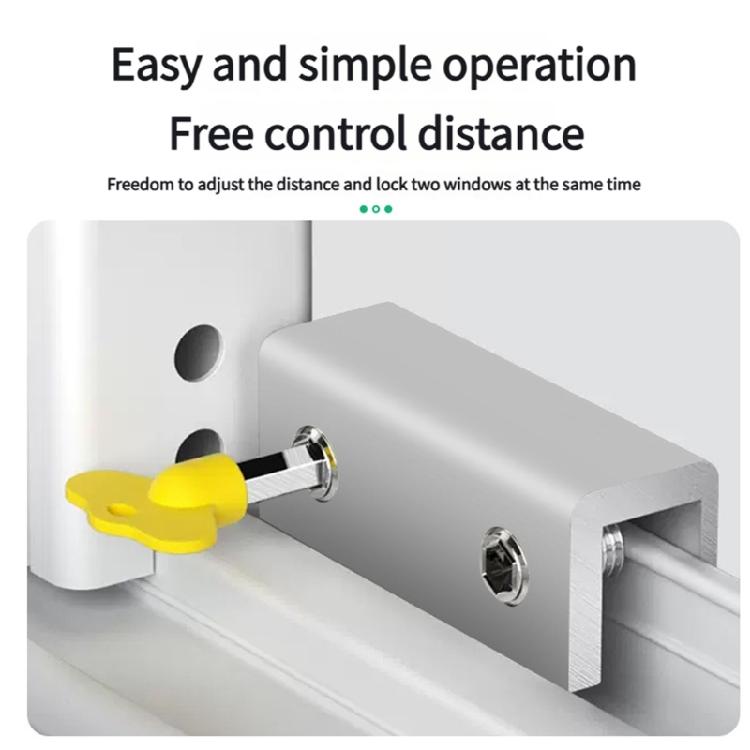 Window Security Lock Safety Sliding Window Stopper Aluminum Alloys Window Restrictor Lock Limiter Easy to Install