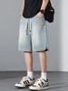 Men's Summer Lightweight Denim Shorts 2026: New Trendy Straight-Leg, Loose-Fit Casual Capris