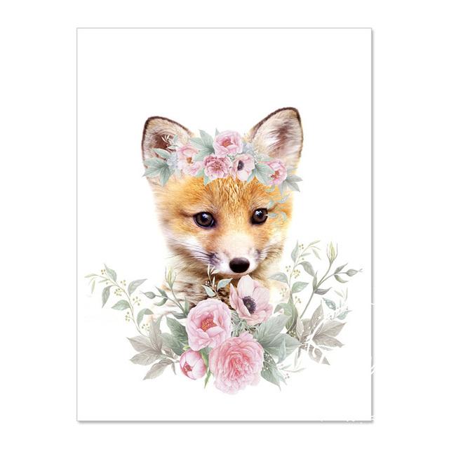 Animal Decoration Sheets Picture Wall Art Poster Children's Canvases Room Paintings For Nursery Decorative Prints Wall Posters No Frame
