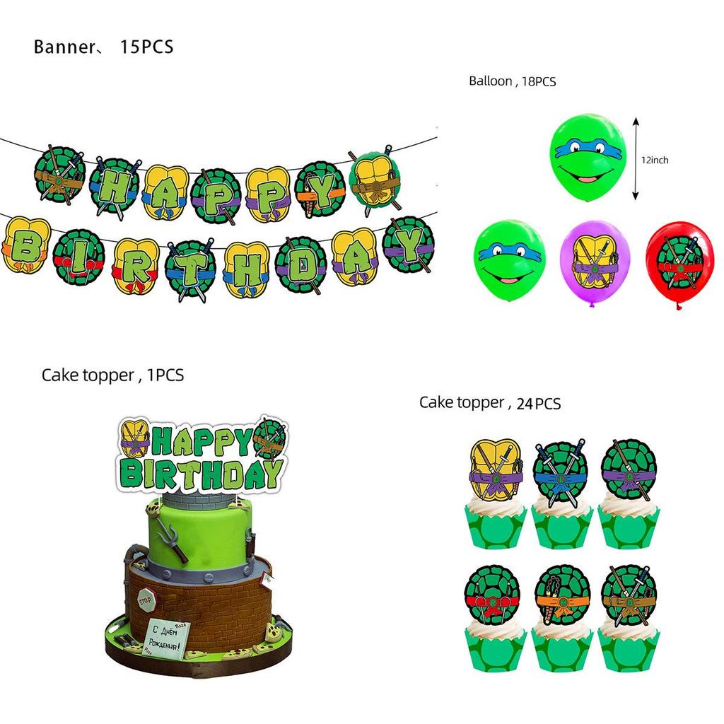 Teenage Mutant Ninja Turtles Kids' Party Tableware & Decoration Set