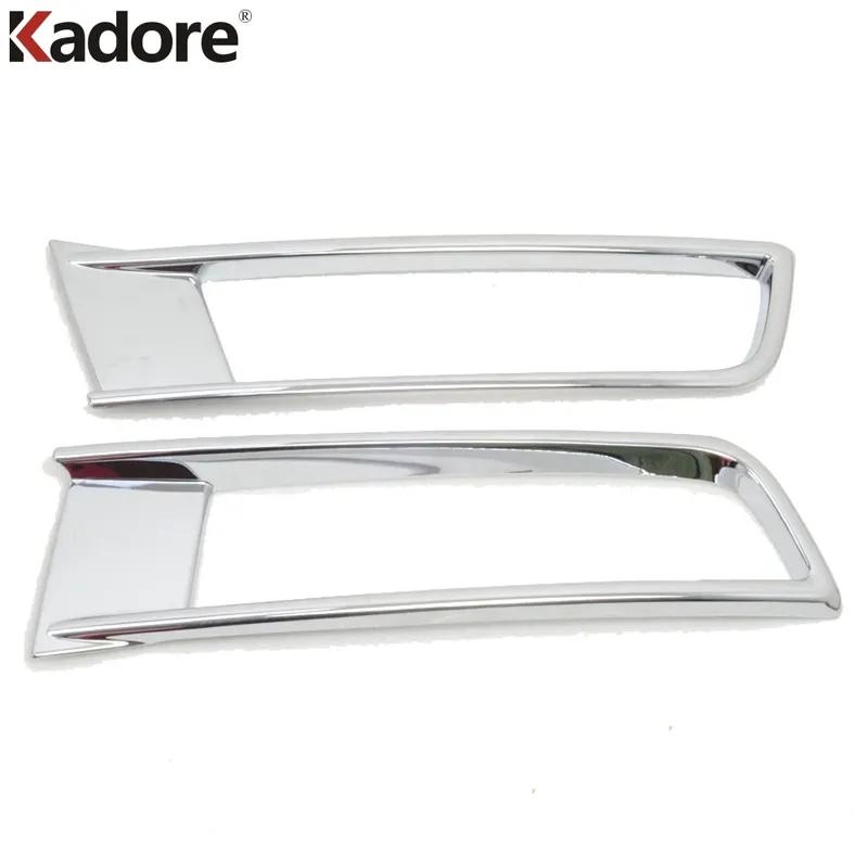 Front Fog Light Lamp Cover Trim For Volkswagen VW Touran 2016-   2024 Chrome Car Foglights Bezel Trims Accessories