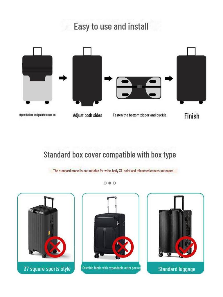 Husă pentru bagaje elastică, îngroșată, rezistentă la praf - Gata de expediat