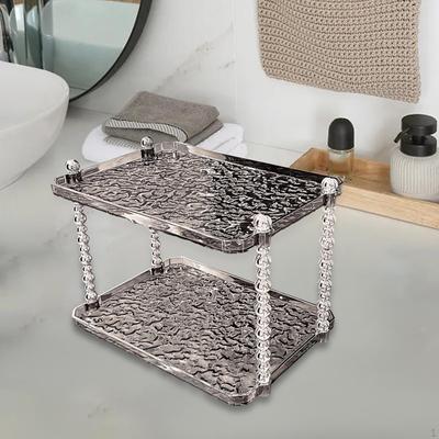 2-stöckiger Kosmetik-Organizer für die Arbeitsplatte Acryl-Thekenablage Gewürzregal für Wohnzimmer Küche