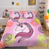 3D Unicorn Print Home Bed Cover Home Textiles Bedding Set Covers Student Dormitory Pillowcase Breathable